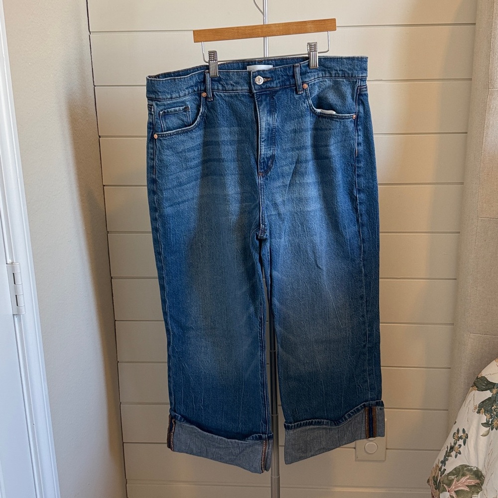 LOFT Denim wide / cropped